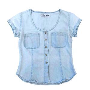 Vintage Denim Button Front Top
